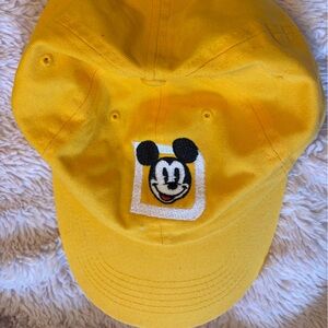 Disney Yellow Mickey Mouse Cotton Baseball Cap